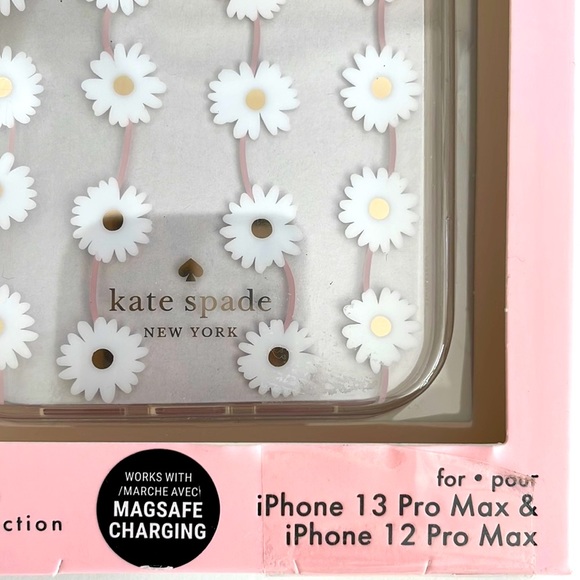 NIB ♠️ Kate Spade ♠️ iPhone 13 Pro Max & 12 Pro Max Phone Case ♠️ Daisies - Picture 2 of 5